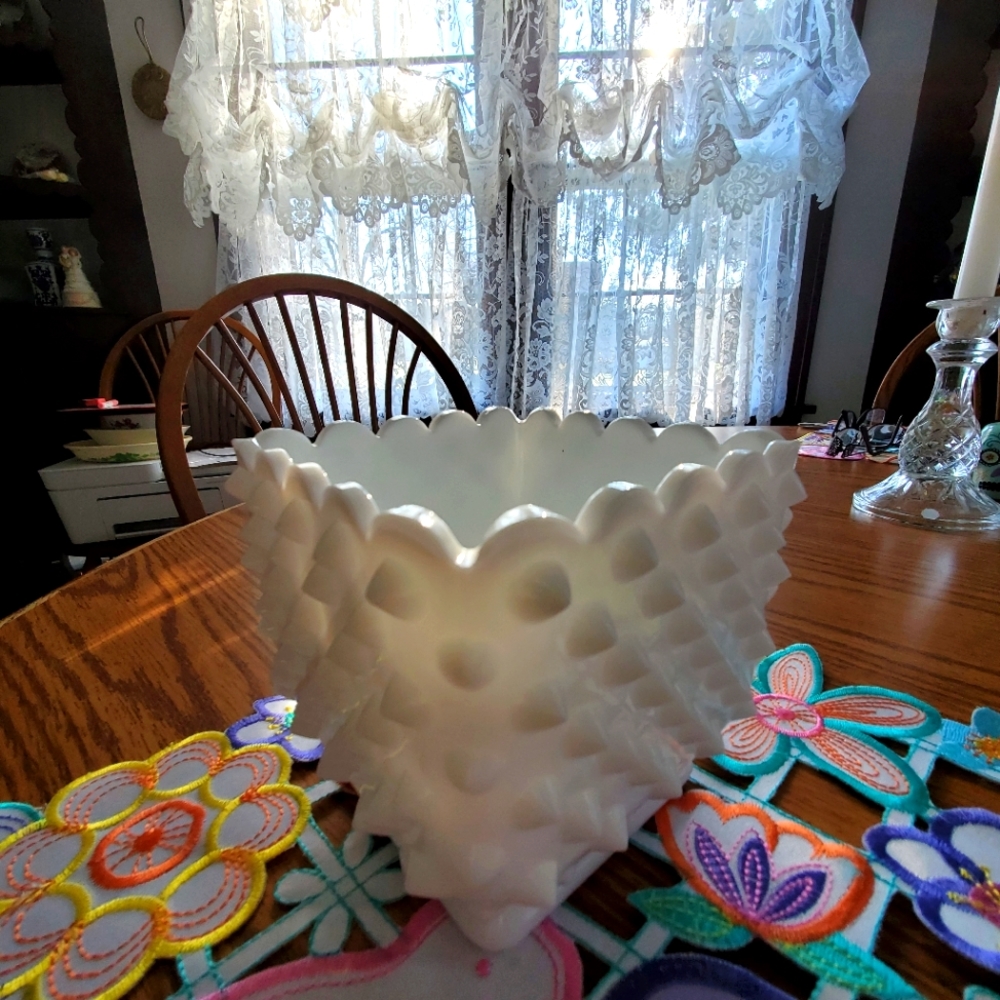 Milk glass dishes